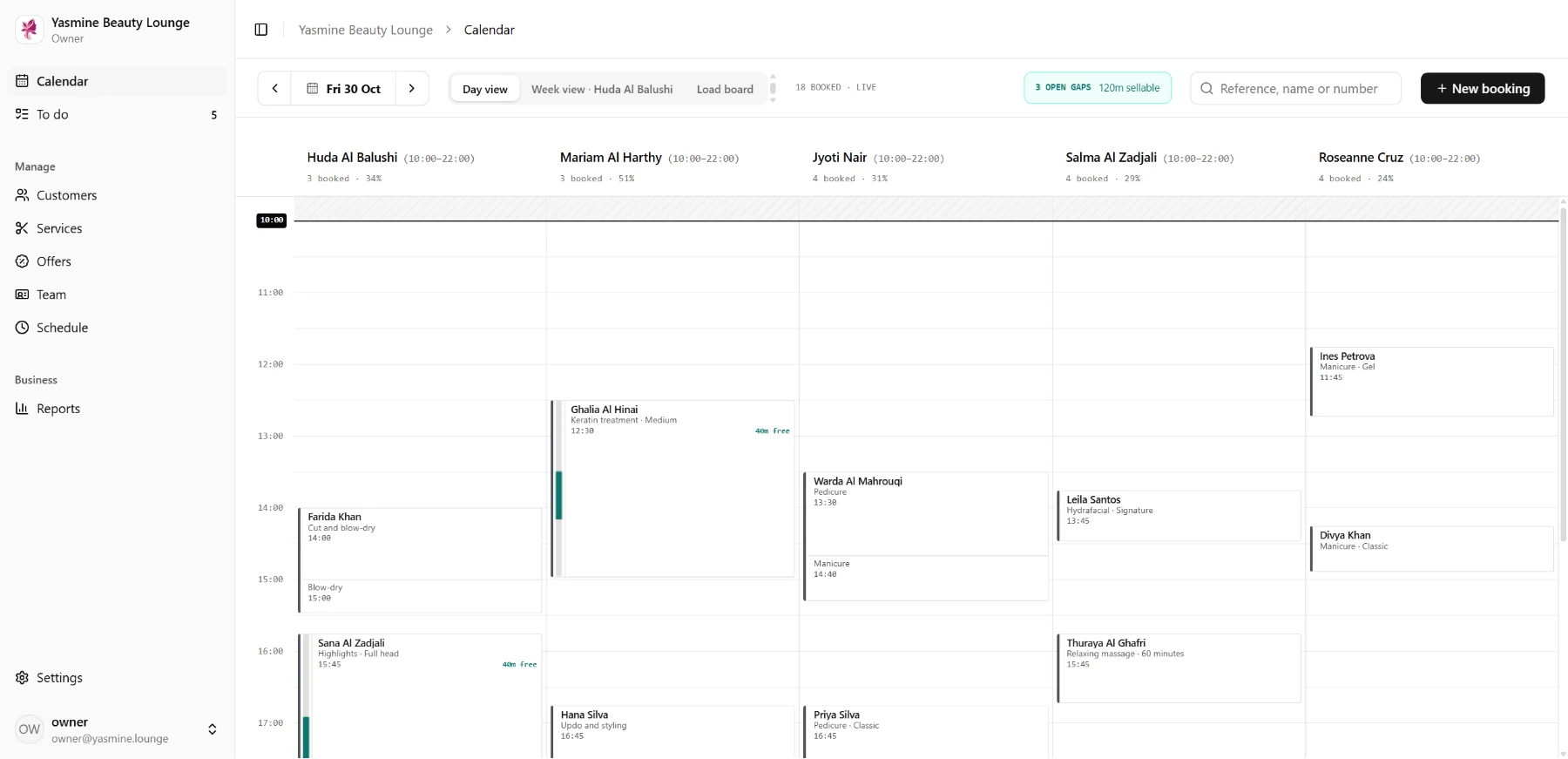 Dashboard · Calendar